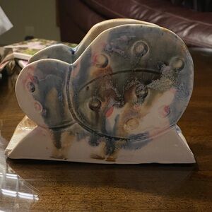 Handmade Ceramic Napkin holder  with Multicolor Design